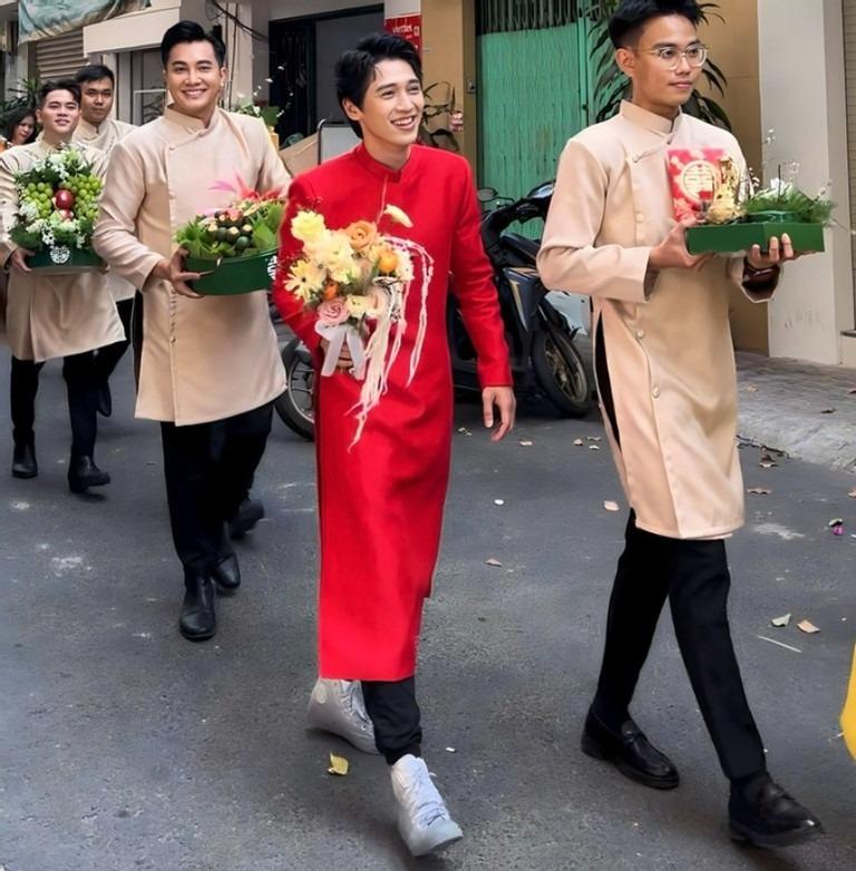 Hoa hậu Kiều Ngân đằm thắm trong lễ tân hôn với cựu thành viên nhóm 365-1