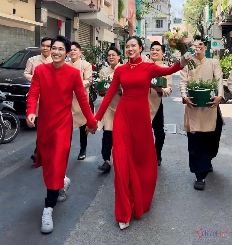Hoa hậu Kiều Ngân đằm thắm trong lễ tân hôn với cựu thành viên nhóm 365-10