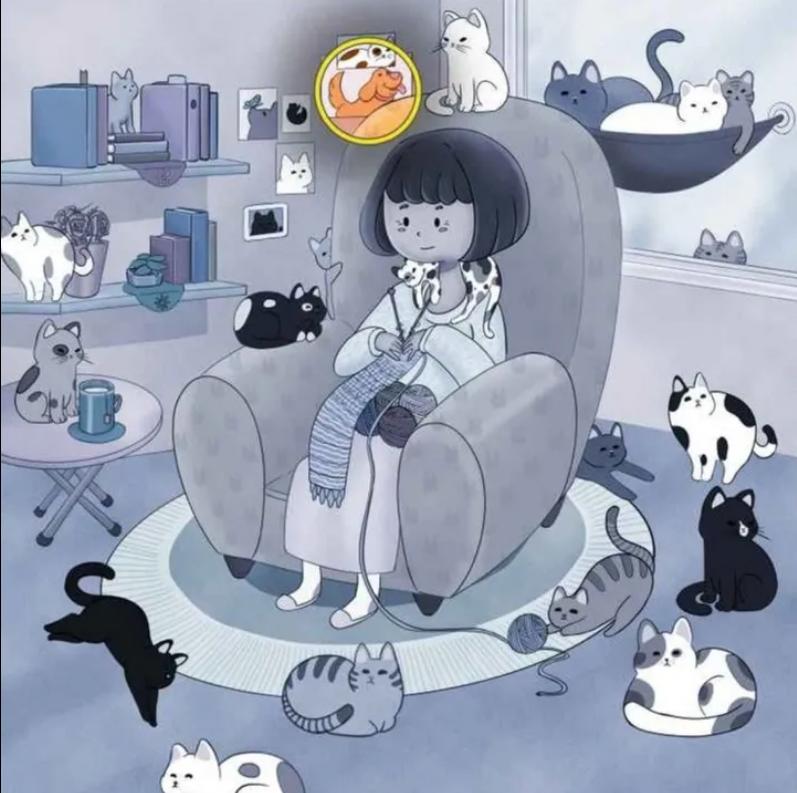 Đố bạn giải trong 5 giây: Con chó ở đâu giữa đàn mèo?-2