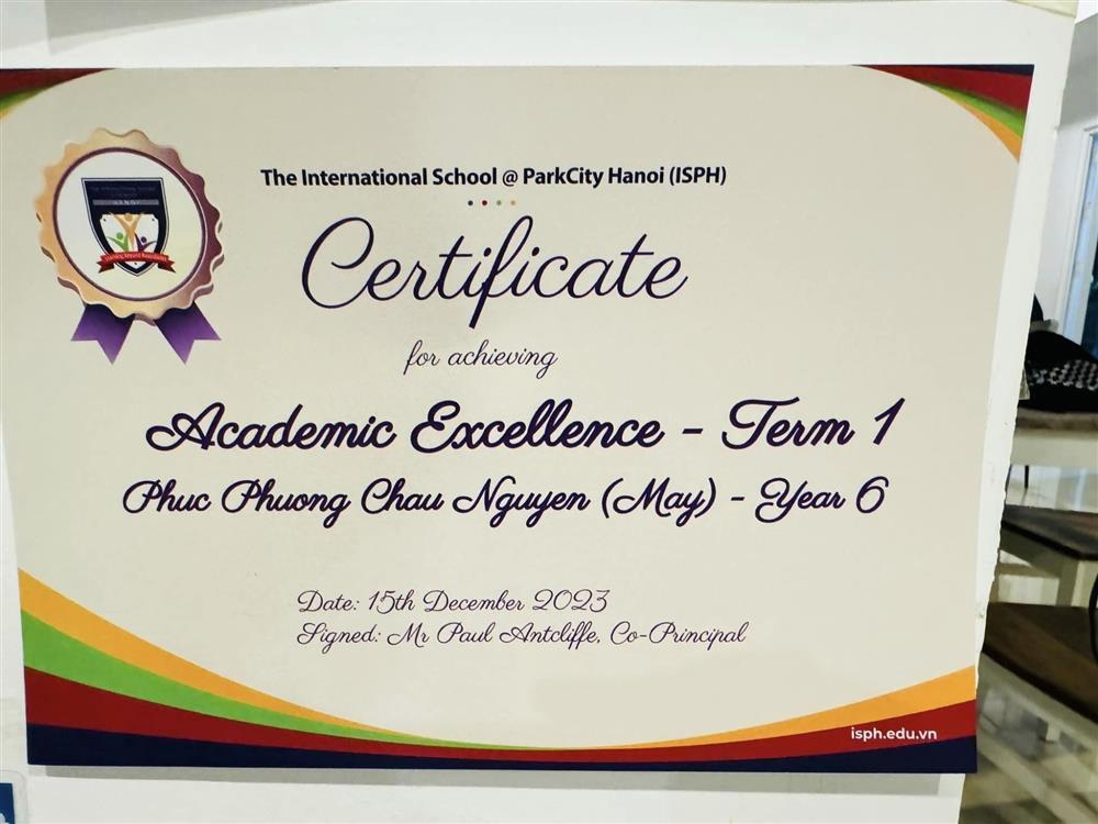 Vợ cũ Shark Bình khoe thành tích học tập ‘khủng’ của con gái, đa tài và biết kiếm tiền nhỏ-3