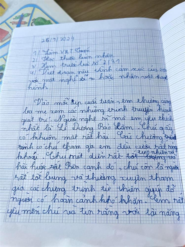 Lê Dương Bảo Lâm hào hứng khoe bài văn tả mình, chân dung tác giả khiến cộng đồng mạng cười bò-4