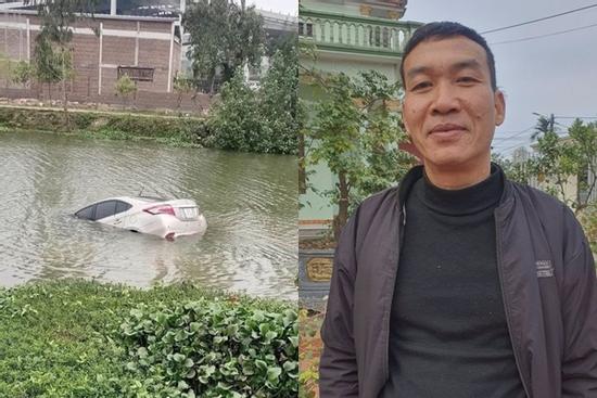 Người hùng kể nhảy xuống sông, cứu nữ tài xế mắc kẹt trong ô tô đang chìm