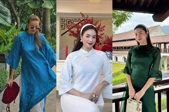 Nghệ sĩ Việt xúng xính áo dài đón Tết: Lý Nhã Kỳ ma mị, Tiểu Vy nền nã