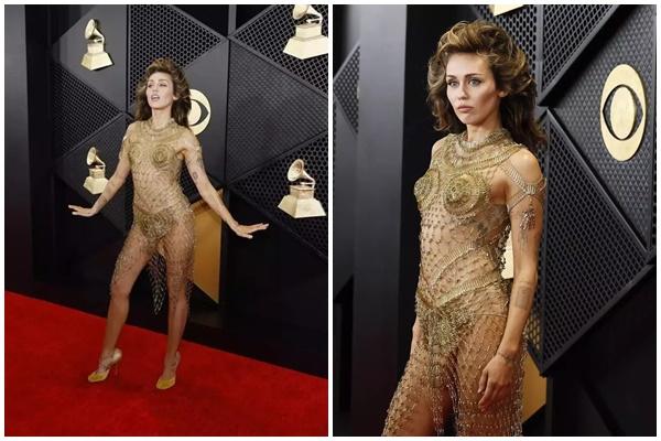 Hai người đẹp đốt mắt với mốt xuyên thấu trên thảm đỏ Grammy 2024-3