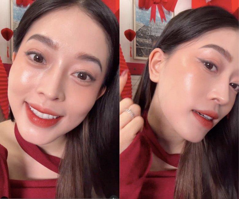 Á hậu Phương Nga makeup đón Tết: Không kem nền, da vẫn sáng khoẻ như diễn viên Kbiz-2
