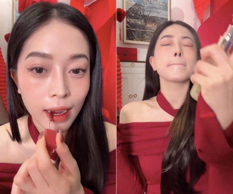 Á hậu Phương Nga makeup đón Tết: Không kem nền, da vẫn sáng khoẻ như diễn viên Kbiz-4