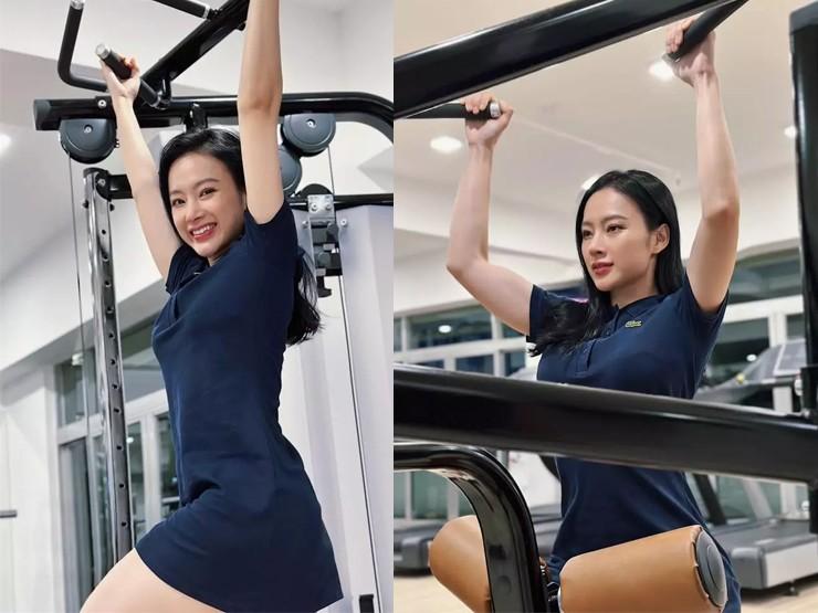 Khi các kiều nữ mặc váy, áo rộng cổ đẩy tạ, tập squat bị cười chê lạc quẻ ở phòng gym-11