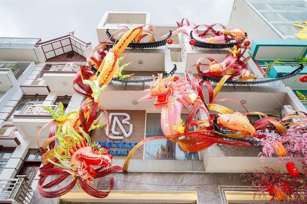 Cô gái chi 800 triệu đồng trang trí Tết, 2 con rồng khổng lồ phủ kín nhà-3