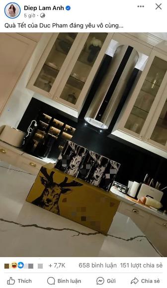 Ngày 30 Tết, Diệp Lâm Anh khoe nhận được quà từ chồng cũ-1