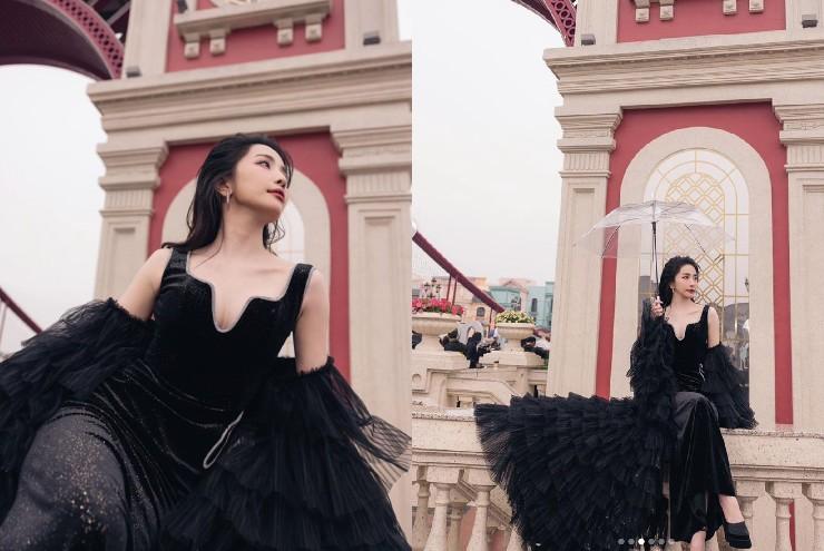 Váy áo quyến rũ khoe hình thể của 2 nữ diễn viên tuổi rồng: Quỳnh Nga, Hoàng Thùy Linh-2