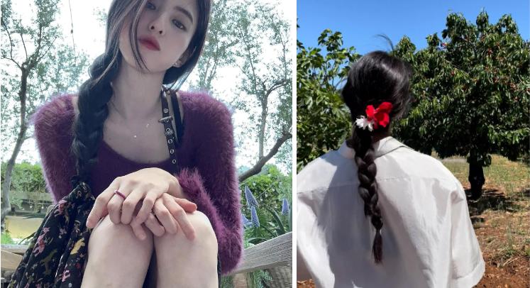 Tham khảo 5 cách buộc tóc xinh tươi của sao Hàn cho mùa xuân-4