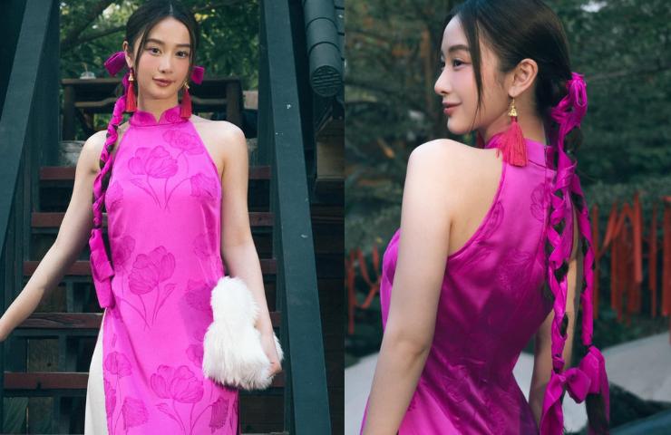 Áo, váy yếm hở lưng được diễn viên, hoa hậu Việt mặc đi du xuân 2024 nhiều nhất?-7