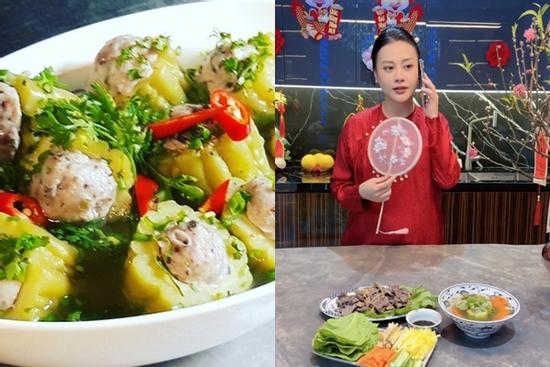 Phương Oanh chăm chỉ vào bếp, bật mí món ăn giải ngán sau Tết ai cũng làm được