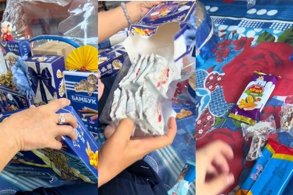 Dở khóc dở cười khui giỏ quà Tết: 7 phần vỏ hộp, 3 phần bánh kẹo rởm-2