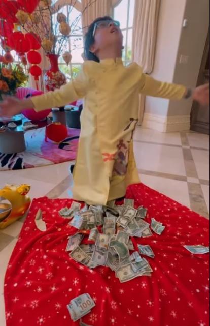 Nữ tỷ phú Mỹ gốc Việt cho con trai đập heo đất tiết kiệm sau Tết, số tiền khiến ai cũng choáng váng-4