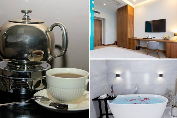 Đường hoa phong linh bung sắc rực rỡ, chị em Hà thành bắc thang, kê ghế check-in-1