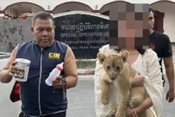 Một phụ nữ Trung Quốc bị bắt giữ vì nuôi sư tử trong phòng khách sạn ở Thái Lan