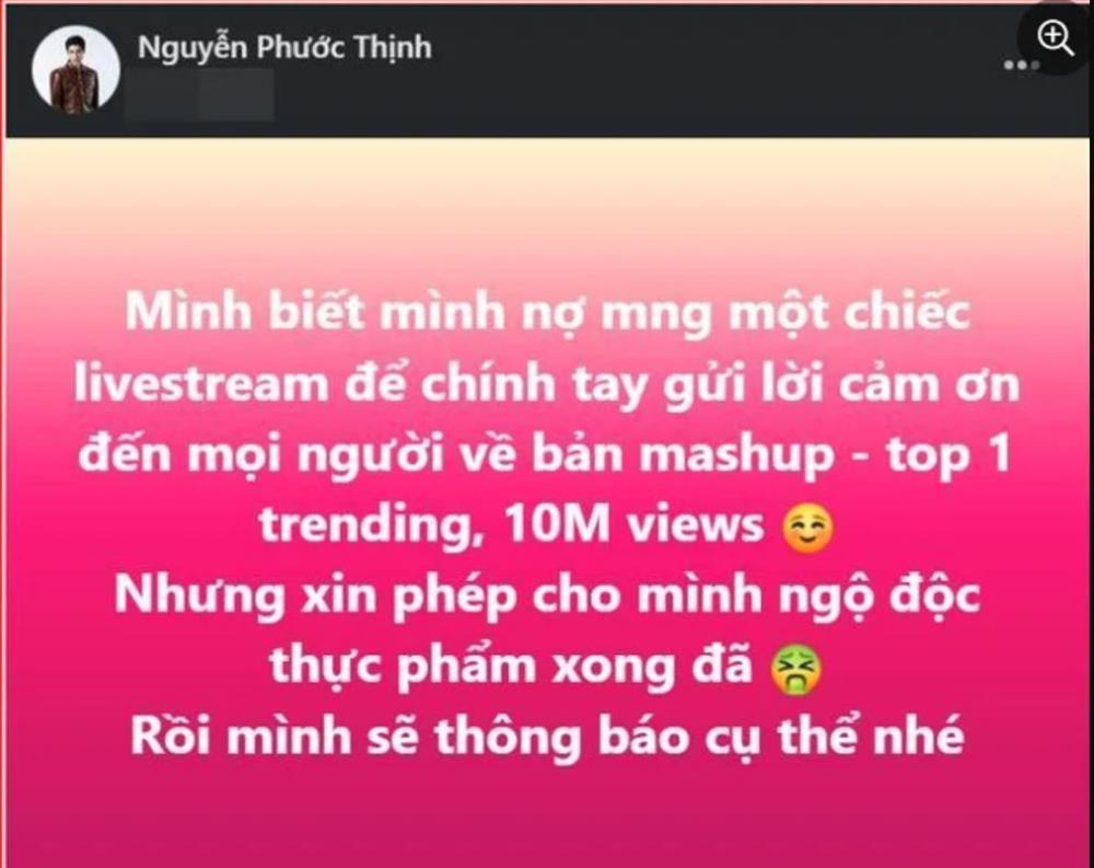 Tình hình sức khỏe của Noo Phước Thịnh sau khi bị ngộ độc-1