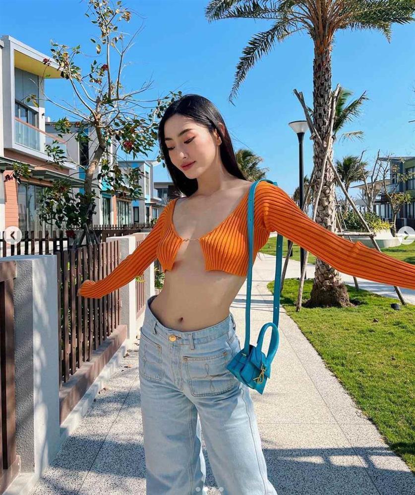 Khổng Tú Quỳnh gây choáng với chiếc áo 1 khuy tạo cảm giác chưa chạm đã rơi-5