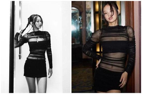 Jennie (BlackPink) diện váy xuyên thấu