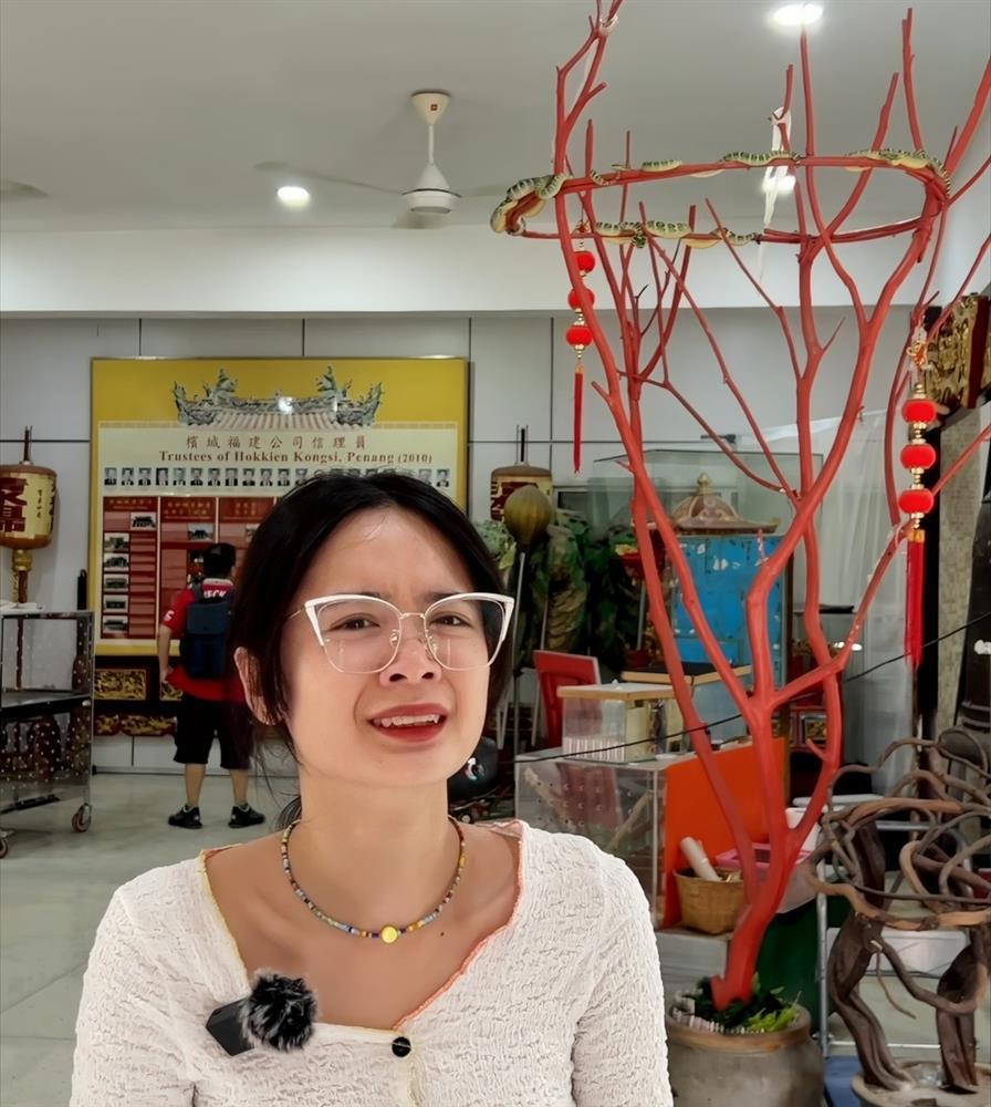 Khách Việt sởn gai ốc vào ngôi đền toàn rắn độc bò lổm ngổm trên đỉnh đầu-1