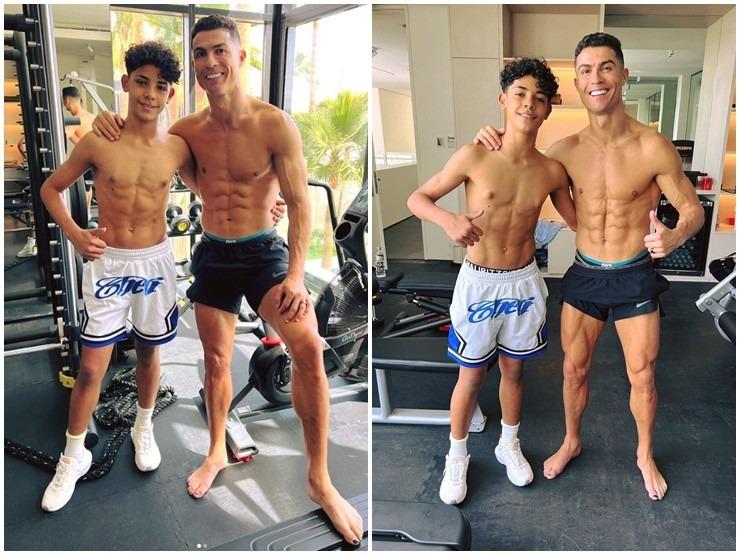 Cậu cả nhà Cristiano Ronaldo lớn phổng phao, đúng chuẩn hổ phụ sinh hổ tử-1