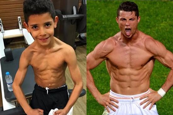Cậu cả nhà Cristiano Ronaldo lớn phổng phao, đúng chuẩn 'hổ phụ sinh hổ tử'