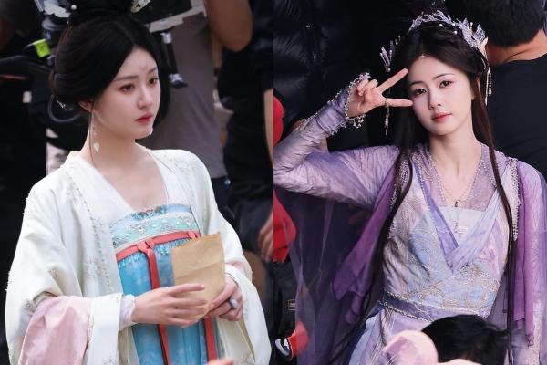 Lộ cảnh Triệu Lộ Tư và Lưu Vũ Ninh thân mật trên phim trường, cư dân mạng bật chế độ hóng phim-7