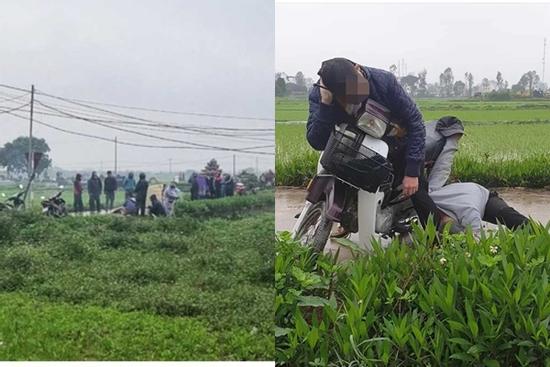 Hai người đàn ông gục chết bên xe máy