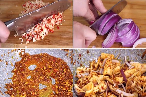Bật mí công thức làm mực xào sa tế thơm ngon bắt vị-4