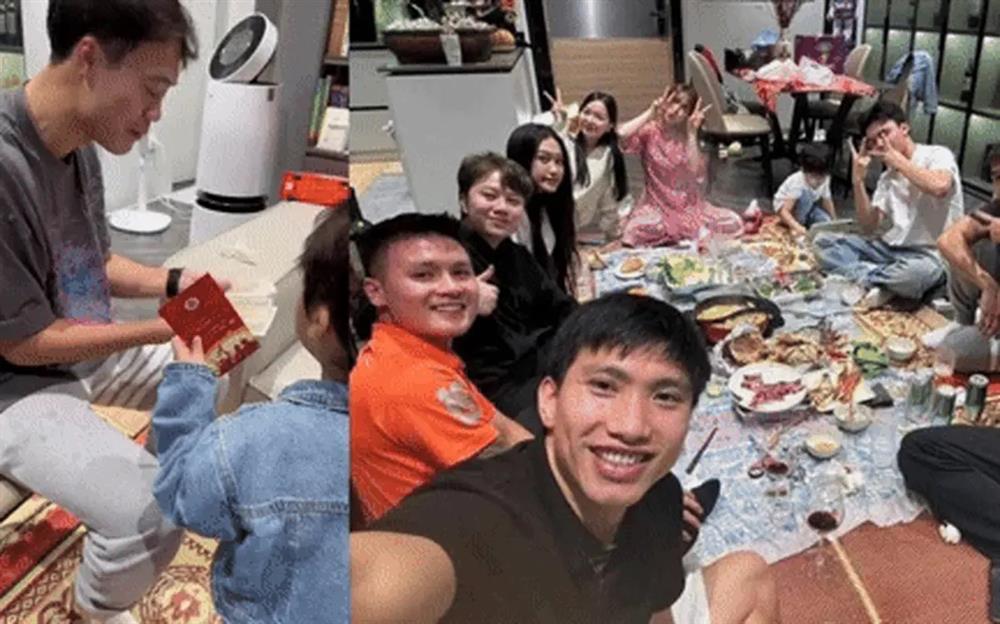 Hòa Minzy giải thích chuyện con trai từ chối tiền lẻ của Văn Toàn sau khi nhận xấp tiền mừng tuổi của Quang Hải-1