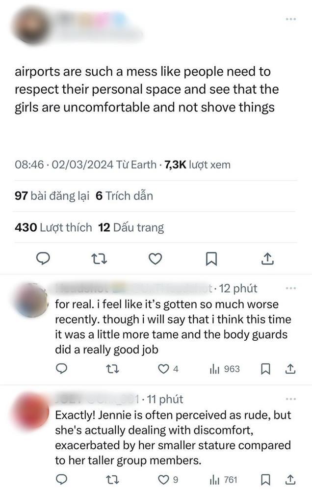 Jennie (BLACKPINK) lộ biểu cảm đau đớn vì fan quá khích ở sân bay, netizen quốc tế bức xúc-5