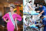 Thí sinh Hoa hậu Hoà bình Thái Lan hoá ‘ma đói lưỡi dài’, lăn lộn trên sân khấu-1