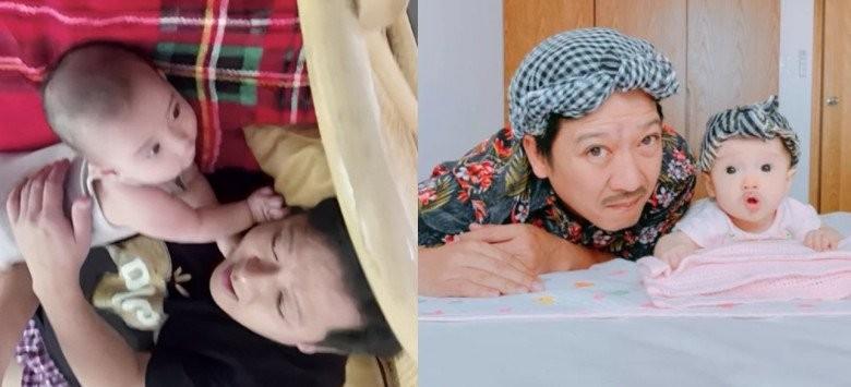 Khoảnh khắc hiếm hoi lộ rõ diện mạo con trai Nhã Phương - Trường Giang, một đặc điểm được nhận xét hệt chị gái!-3