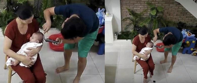 Khoảnh khắc hiếm hoi lộ rõ diện mạo con trai Nhã Phương - Trường Giang, một đặc điểm được nhận xét hệt chị gái!-5