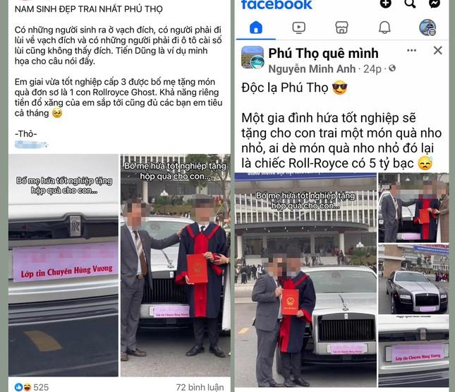 Lan truyền tin thất thiệt bố tặng con xe Rolls-Royce trong lễ tốt nghiệp-1