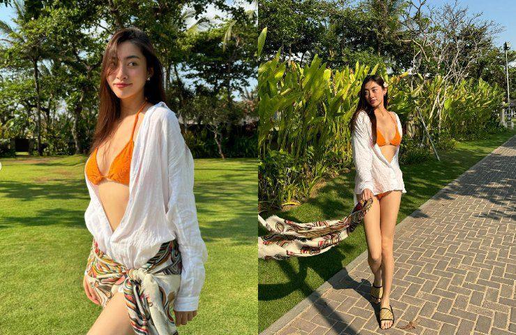 Vợ bầu trăm tỷ của Trấn Thành phối áo tắm nóng bỏng và độc đáo bậc nhất-13