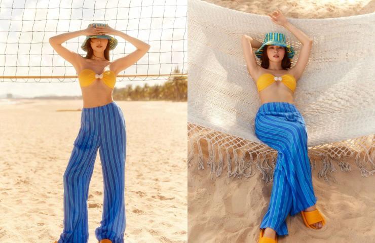 Vợ bầu trăm tỷ của Trấn Thành phối áo tắm nóng bỏng và độc đáo bậc nhất-4