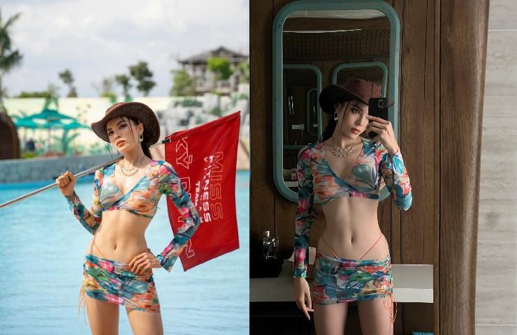 Vợ bầu trăm tỷ của Trấn Thành phối áo tắm nóng bỏng và độc đáo bậc nhất-8