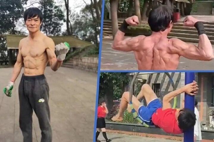 Ông nội 70 tuổi có thân hình 6 múi nhờ cách thể dục kỳ lạ-1