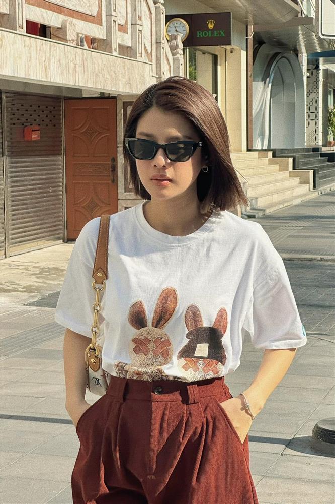 Soi tủ đồ toàn áo phông của bạn gái mới Doãn Quốc Đam-1