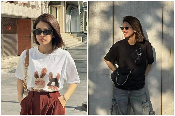 Muốn mặc áo phông đẹp suốt mùa hè, chị em hãy học hỏi 4 mỹ nhân Việt-5