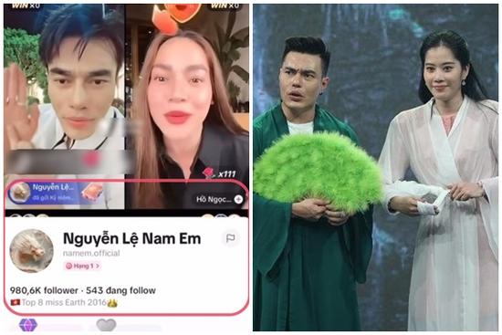 Nam Em có hành động gây chú ý giữa buổi livestream của Hồ Ngọc Hà và Lê Dương Bảo Lâm