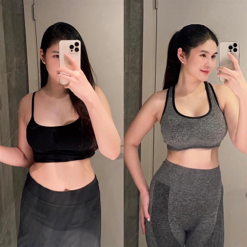 MC Thu Hoài đổ mồ hôi tập gym để có body mẹ 1 con trông mòn con mắt-3