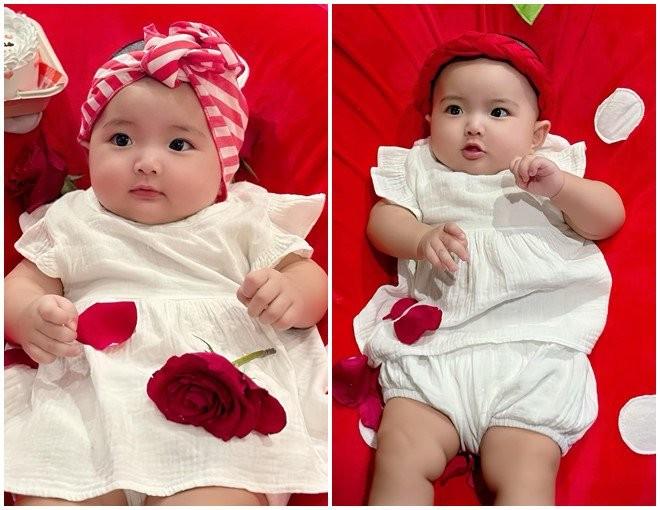Chào đời chỉ vỏn vẹn hơn 2kg, mẹ bỉm Khánh Thi nuôi con cực mát tay, nàng út 6 tháng tuổi bụ bẫm, chỉ số vượt trội-1