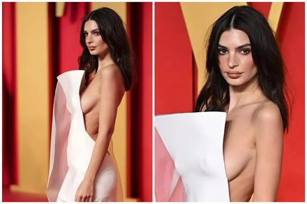 Mỹ nhân 33 tuổi ngăn pha lộ ngực trên thảm đỏ tiệc hậu Oscar 2024