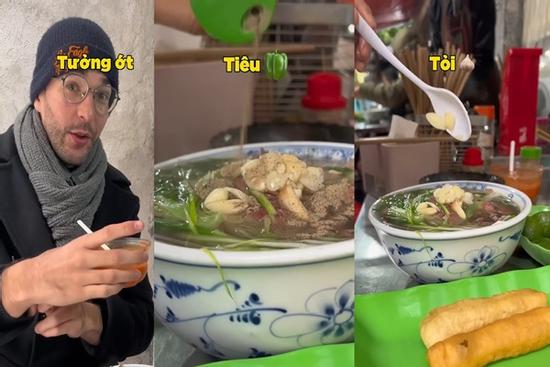 Khách Tây khoe ăn 'tô phở ngon nhất Hà Nội', húp cạn đến giọt nước cuối cùng