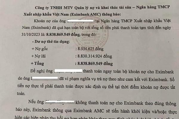 Vụ vay thẻ Eximbank 8,5 triệu thành nợ 8,8 tỷ đồng: Thanh tra vào cuộc-2