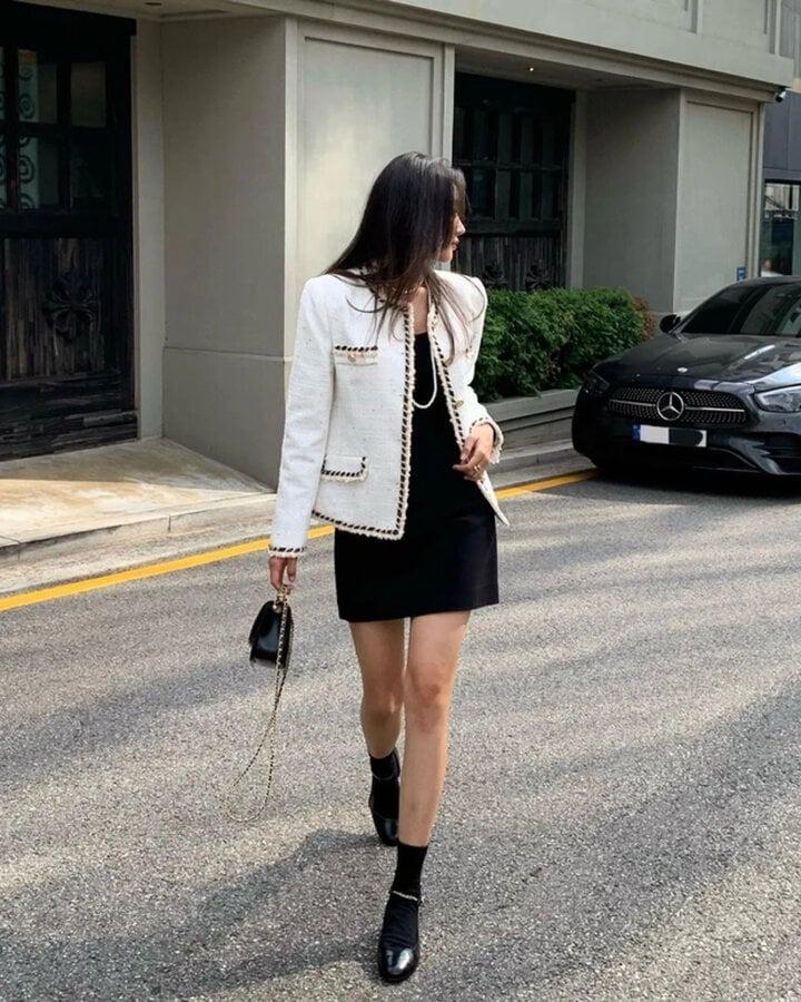 Gợi ý loạt trang phục trắng đen sang chảnh-8