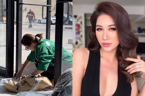 Trang Trần sang Mỹ định cư được 4 tháng vẫn làm nhiều công việc tay chân, được chồng phụ giúp vận chuyển hàng hóa-7